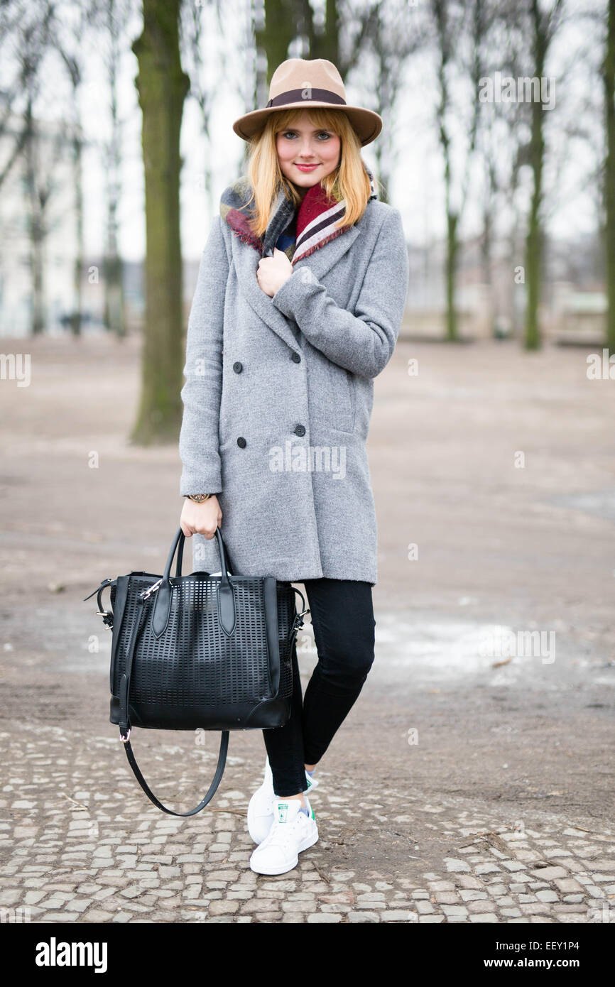 Julia Schaffner Teilnahme an Mercedes-Benz Fashion Week in Berlin, Deutschland - 19. Januar 2015 - Foto: Start-und Landebahn Manhattan/Tony Haupt/Picture Alliance Stockfoto