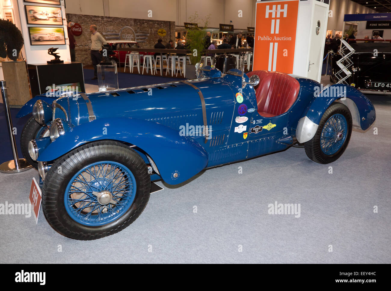 Vingage Französisch Delahaye, auf dem Display an der London Classic Car Show. Stockfoto