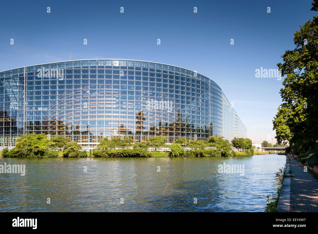 Moderne Architektur, Frankreich - Gebäude des Europäischen Parlaments, Straßburg, Frankreich, Europa Stockfoto