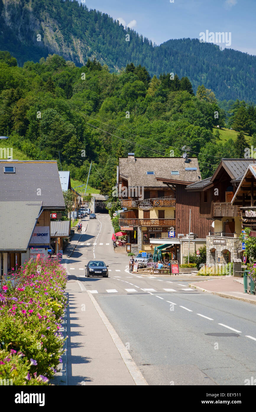Les Houches, Chamonix, Französische Alpen, Haute-Savoie, Frankreich, Europa Stockfoto