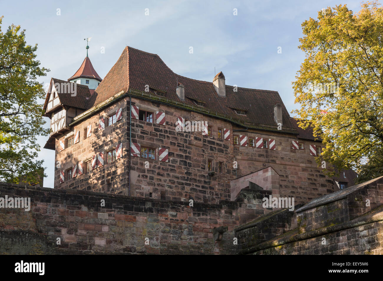 Burg der Kaiserburg in Nürnberg Stockfoto