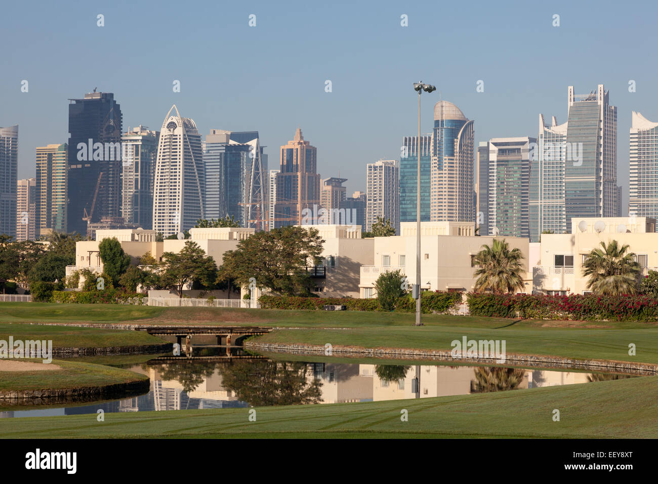 Jumeirah Lakes Towers in Dubai, Vereinigte Arabische Emirate Stockfoto