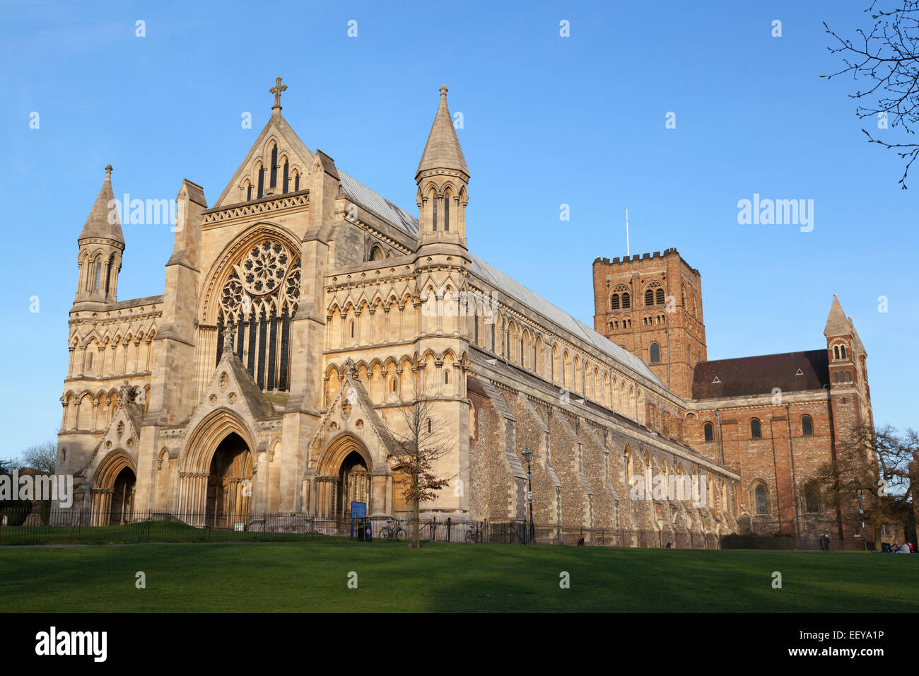 UK, St. Albans Kathedrale & Abtei von St. Alban-Kirche. Stockfoto