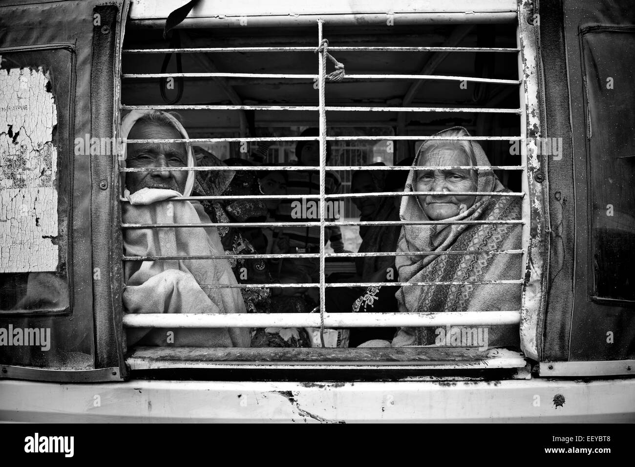 Indien, Uttar Pradesh, Fatehpur Sikri, ältere Frauen Stockfoto