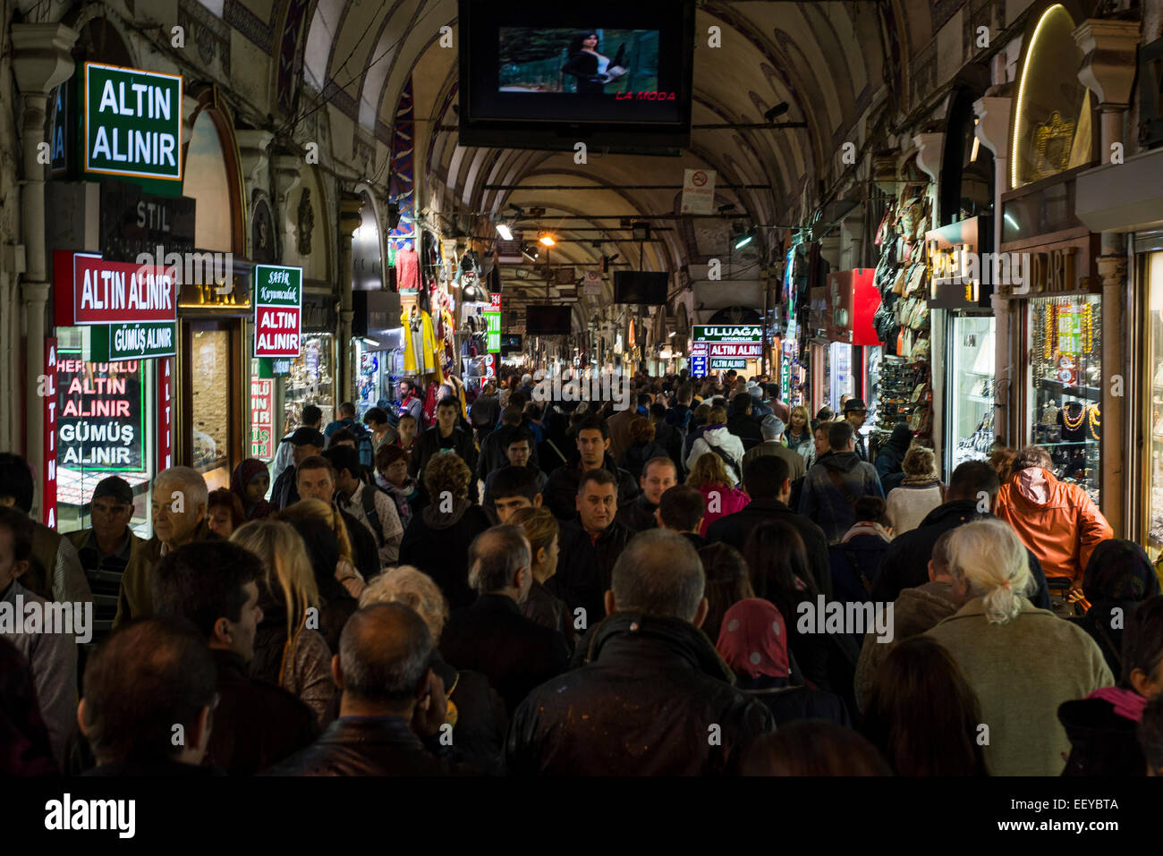 Innenseite der große Basar in Istanbul. Stockfoto