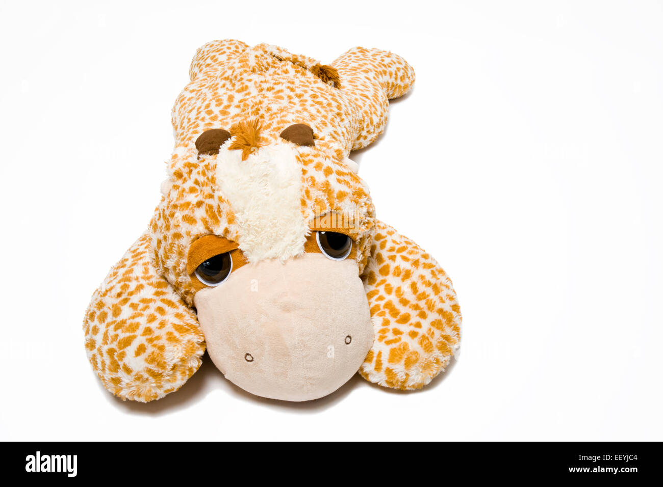 Childs ausgestopfte giraffe Stockfoto