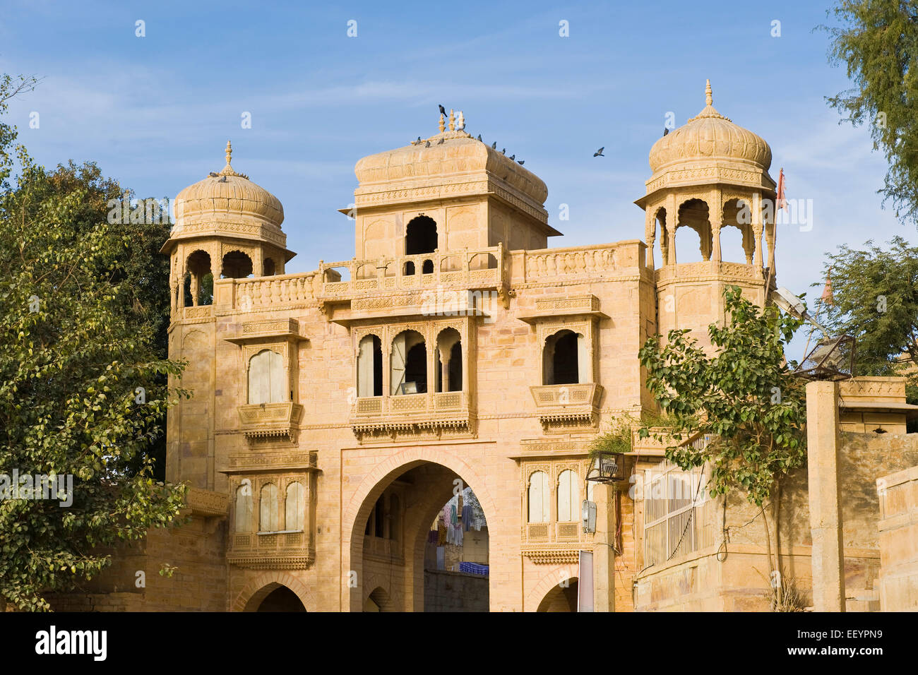 Indien, Rajasthan, Jaisalmer, Gadisar tank Stockfoto