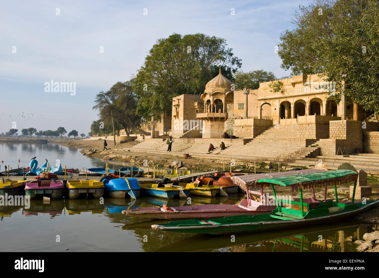 Indien, Rajasthan, Jaisalmer, Gadisar tank Stockfoto