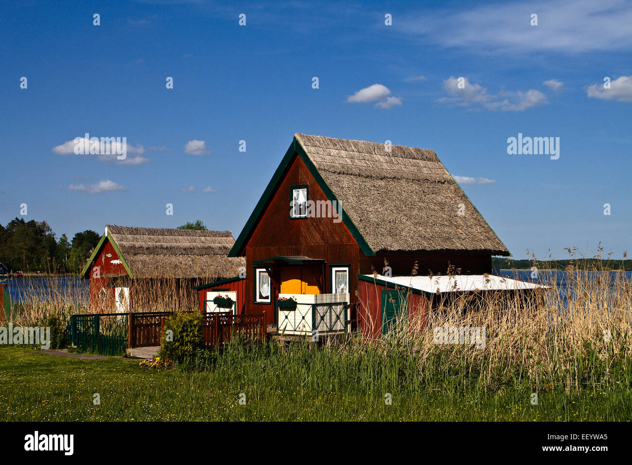 Bootshaus in Krakau (Deutschland). Stockfoto