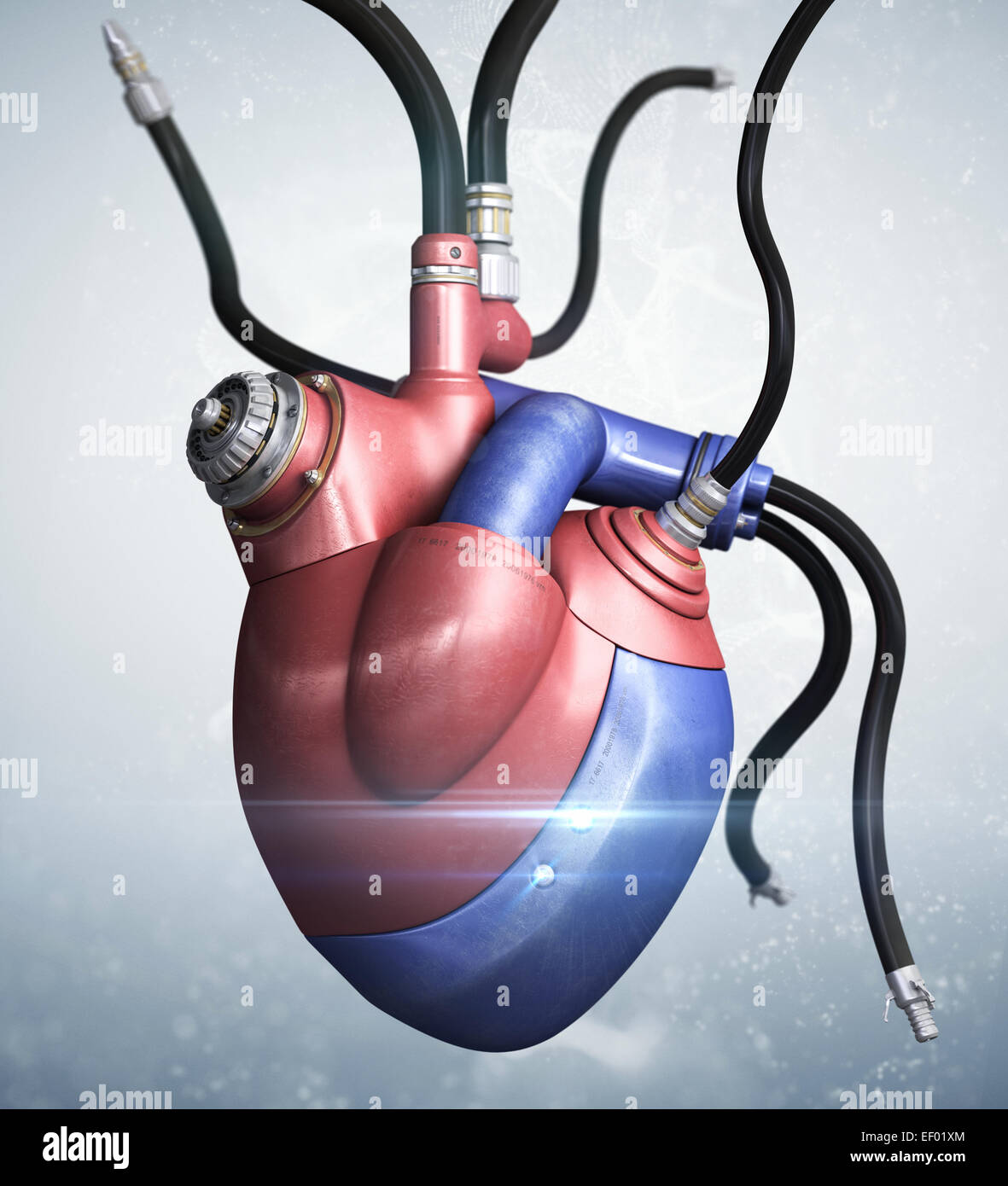 Mechanisches Herz-Konzept Stockfoto