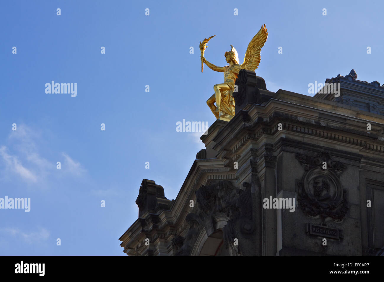 Detail der Akademie der Künste in Dresden. Stockfoto