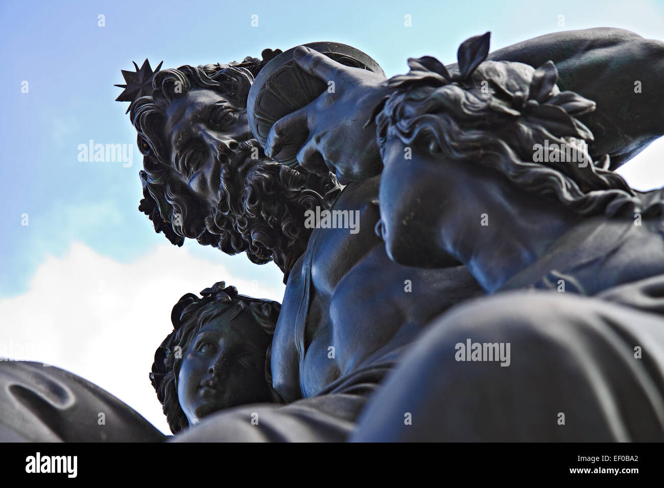 Detail einer Statue in Dresden. Stockfoto