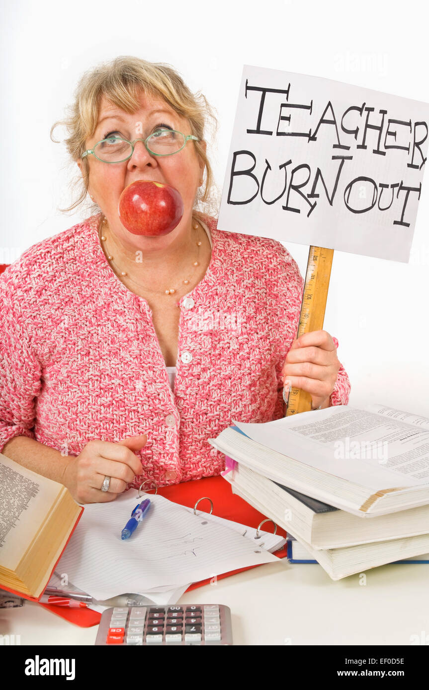 Lehrer-Burn out- Stockfoto