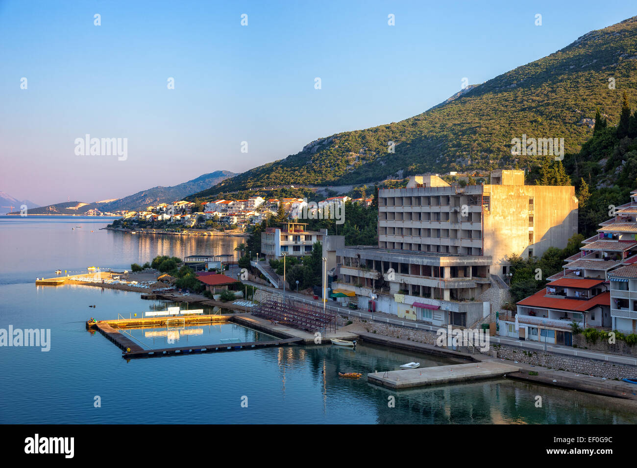 Der touristischen Ortschaft Neum, Bosnien-Herzegowina. Stockfoto