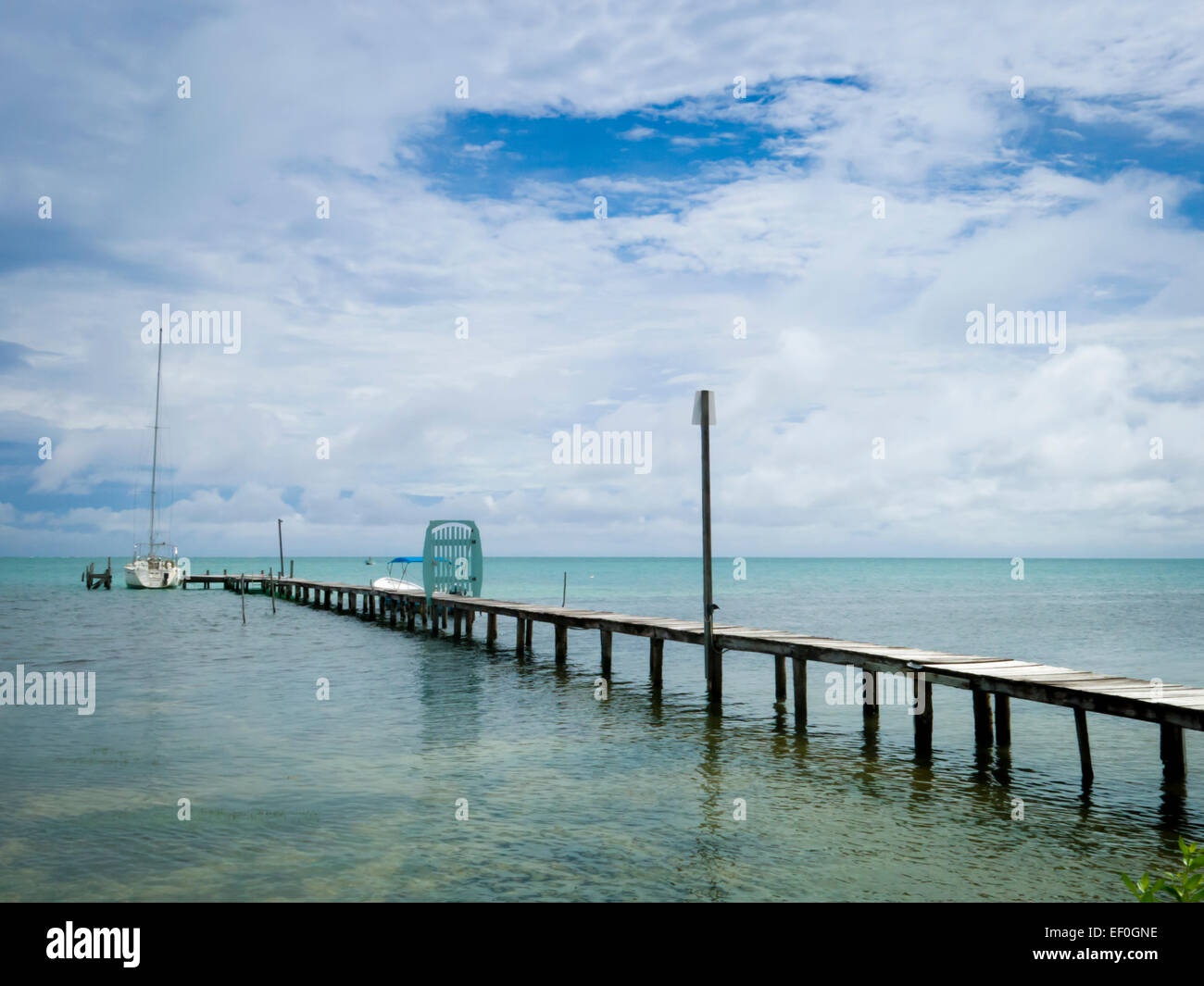 Caye Caulker Insel in Belize Stockfoto