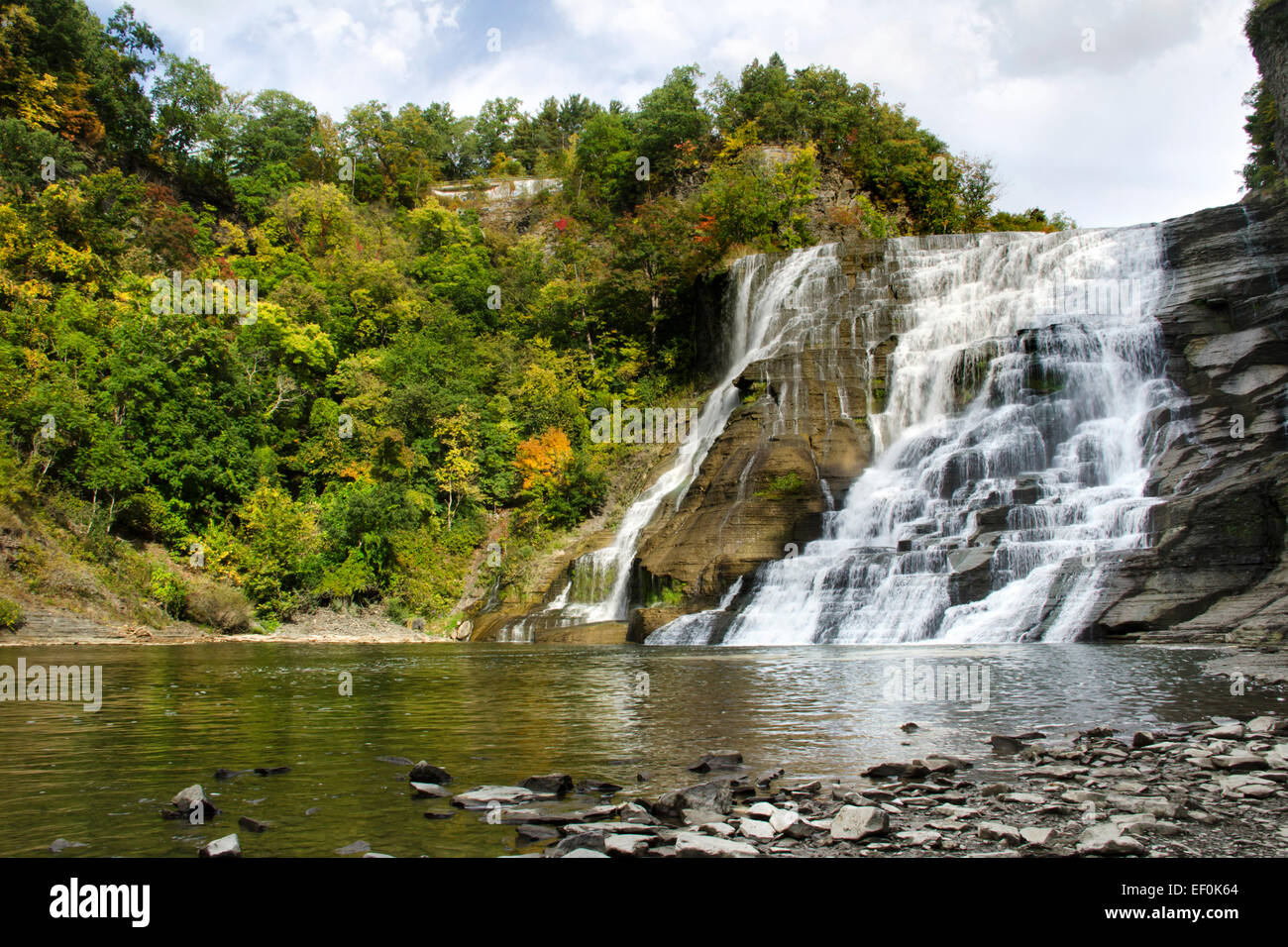Ithaca fällt Wasserfall Landschaft Finger Seen, Ithaca Tompkins County Central New York, USA. Stockfoto