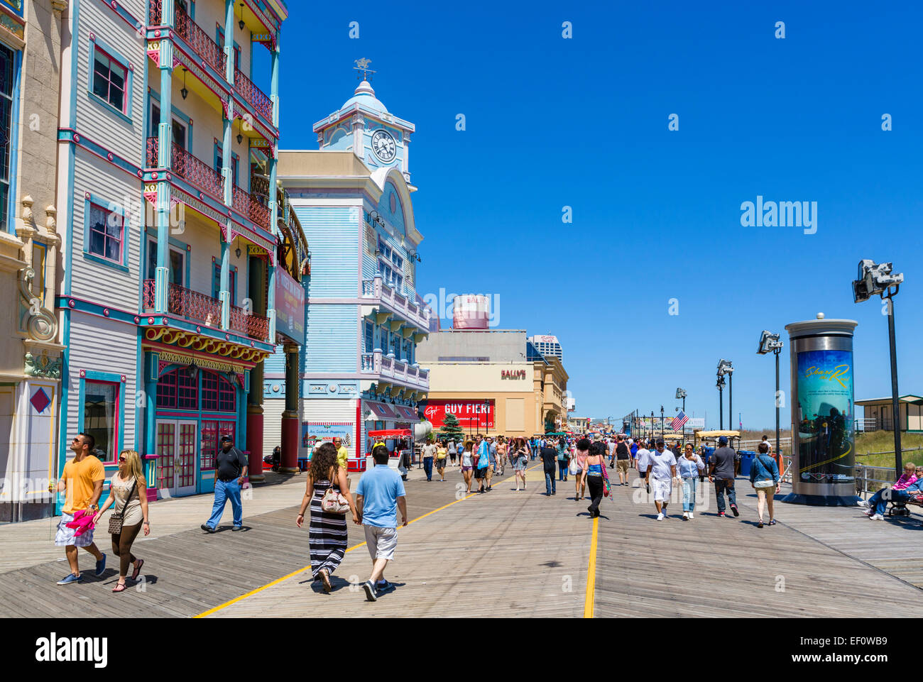 Der Boardwalk in Atlantic City, New Jersey, Vereinigte Staaten Stockfoto