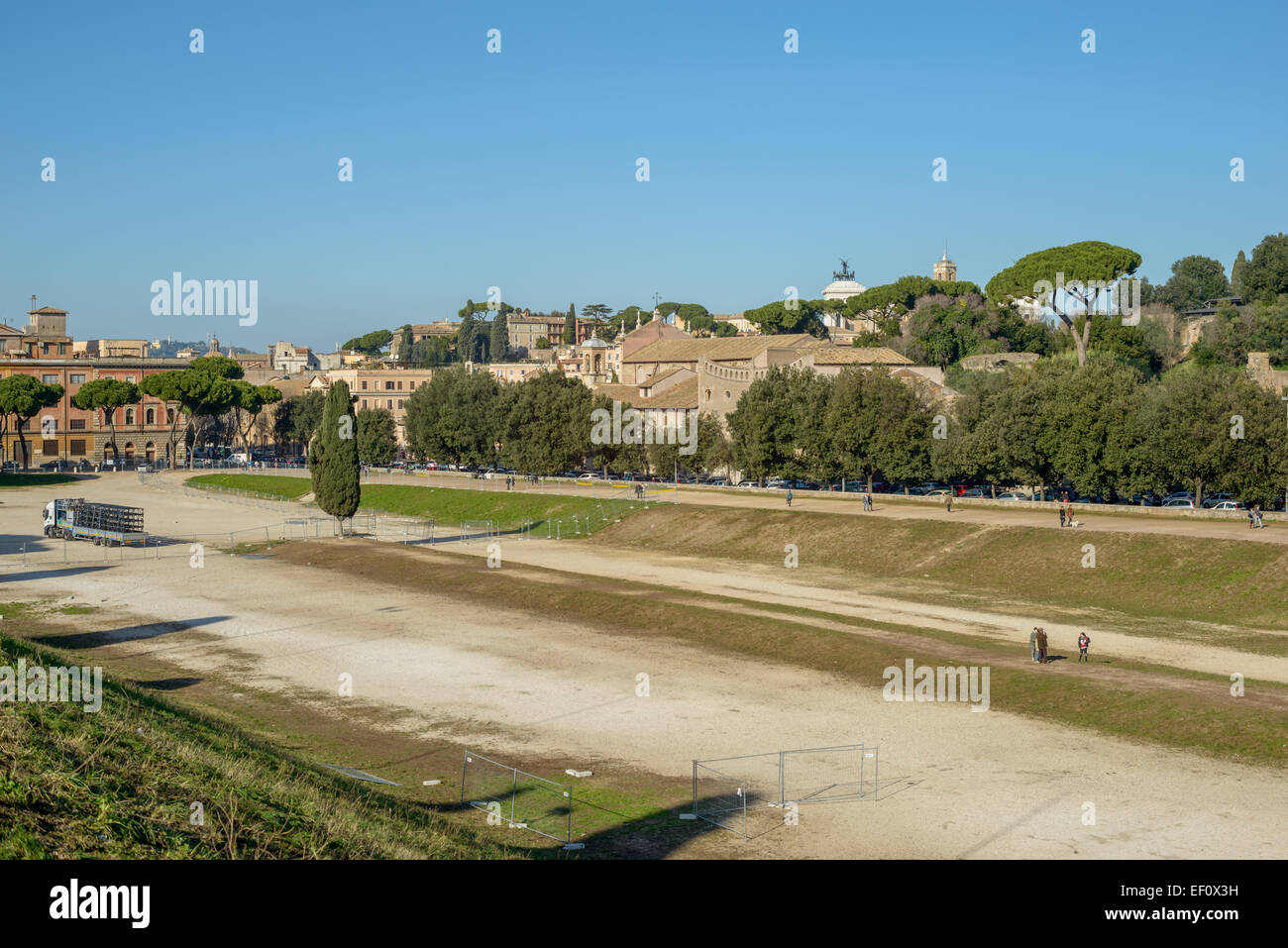 die Arena genannt Circo Massimo in Rom, wo in der Antike war das Pferde-Rennen Stockfoto