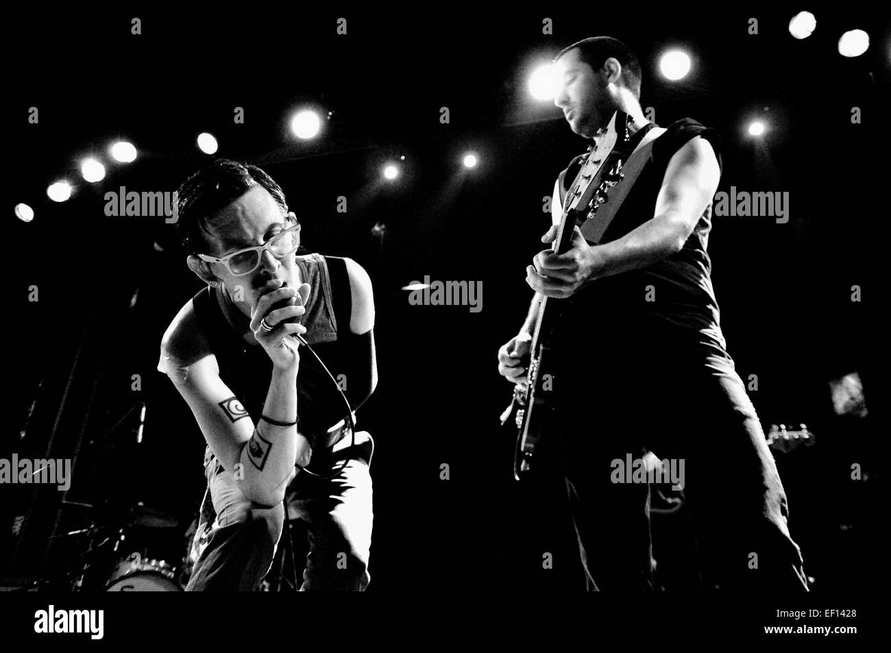 BARCELONA, Spanien - SEPT 8: Micah P. Hinson Band führt Trompe le Monde Rekord von Pixies im Apolo. Stockfoto