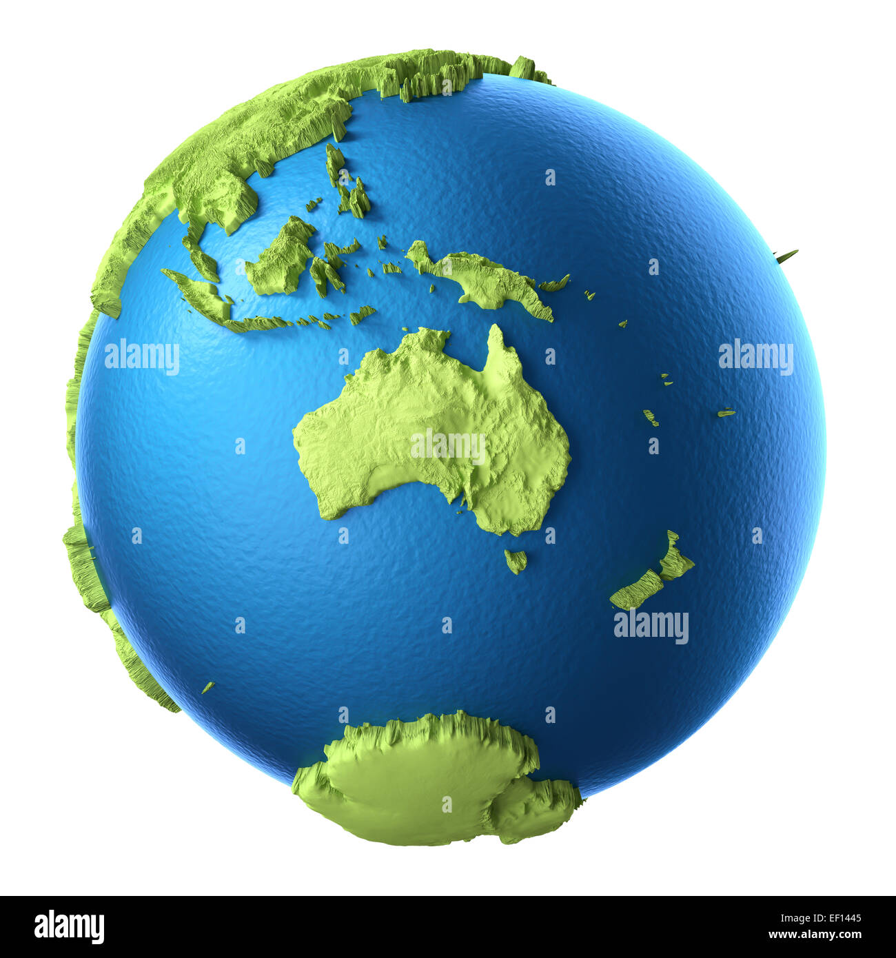 Kugel-3d isoliert auf weißem Hintergrund. Kontinent Australien. Elemente dieses Bildes, eingerichtet von der NASA Stockfoto