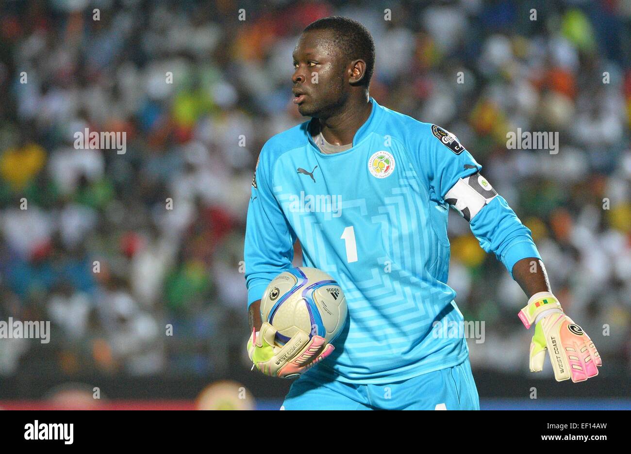 Äquatorial-Guinea. 23. Januar 2015. Afrikacup der Nationen Fußball. Südafrika vs. Senegal. Bouna unterzeichnete (SEN) © Aktion Plus Sport/Alamy Live-Nachrichten Stockfoto