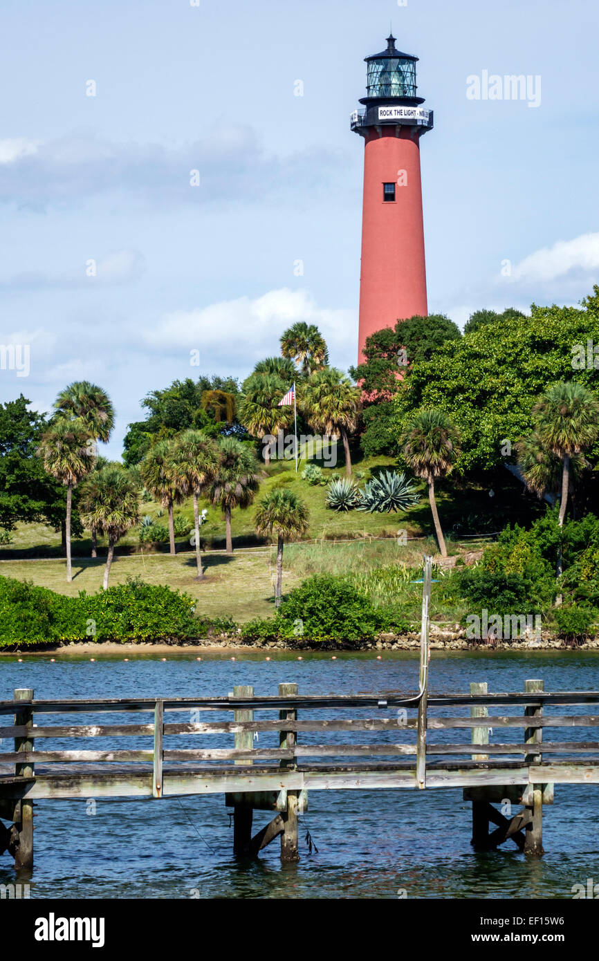 Florida Jupiter, Jupiter Inlet Light, Leuchtturm, Loxahatchee River, FL141120057 Stockfoto