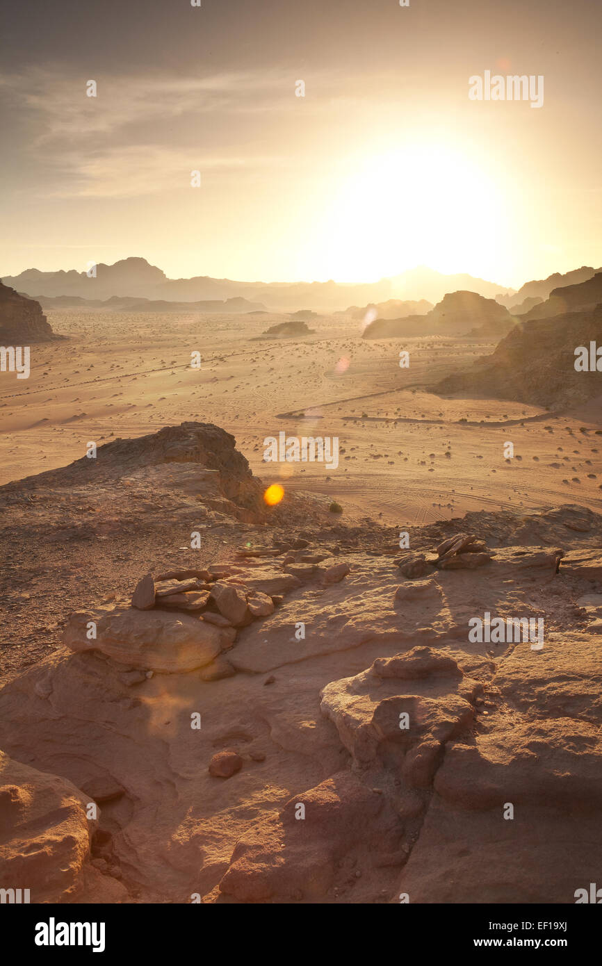 Wadi Rum Landschaft Stockfoto