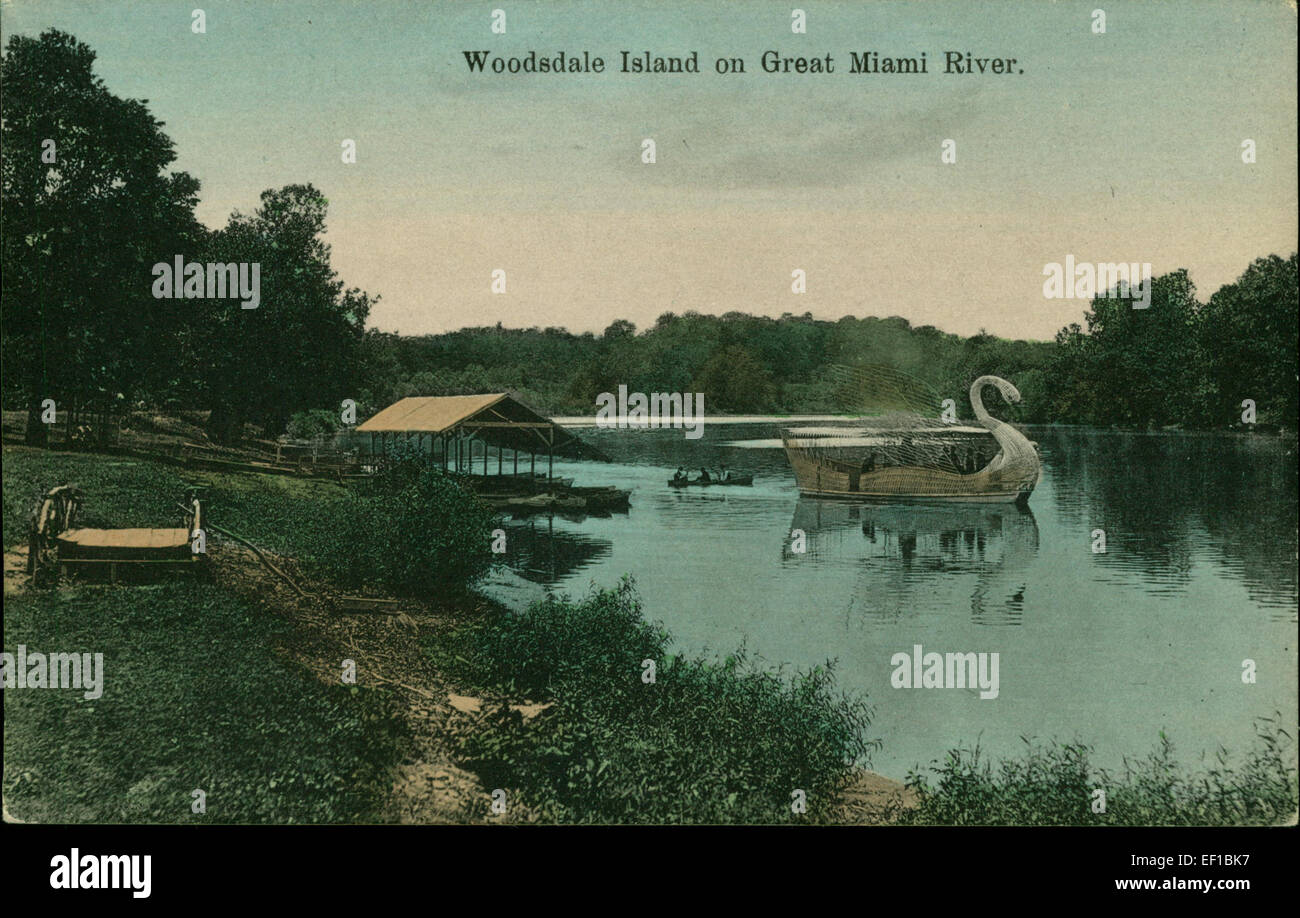 Woodsdale Insel am Great Miami River 162 Stockfoto