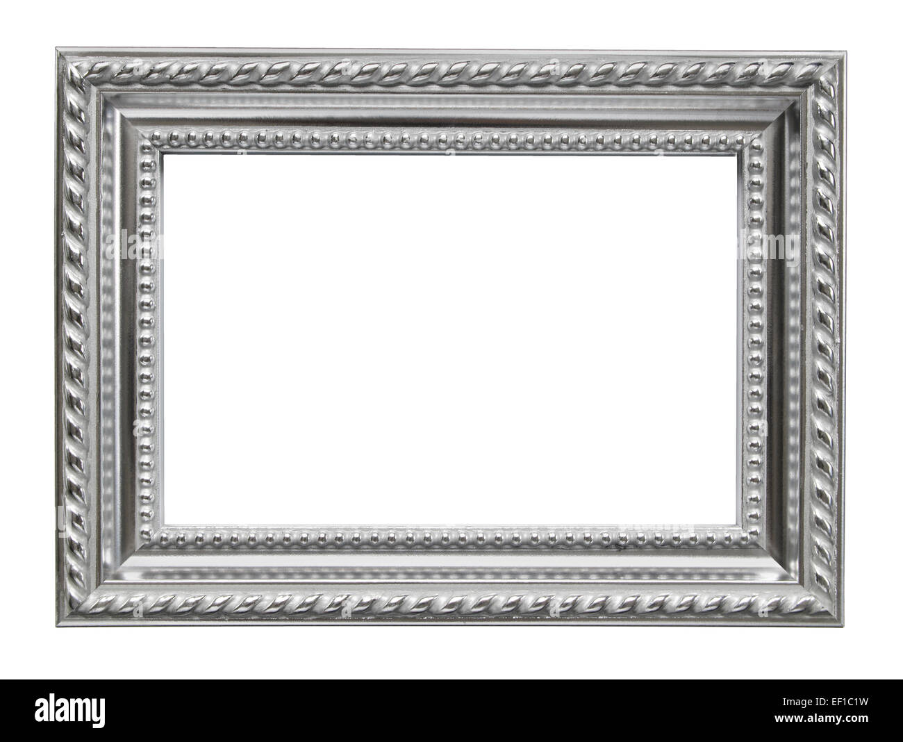 Silber Bilderrahmen Stockfoto