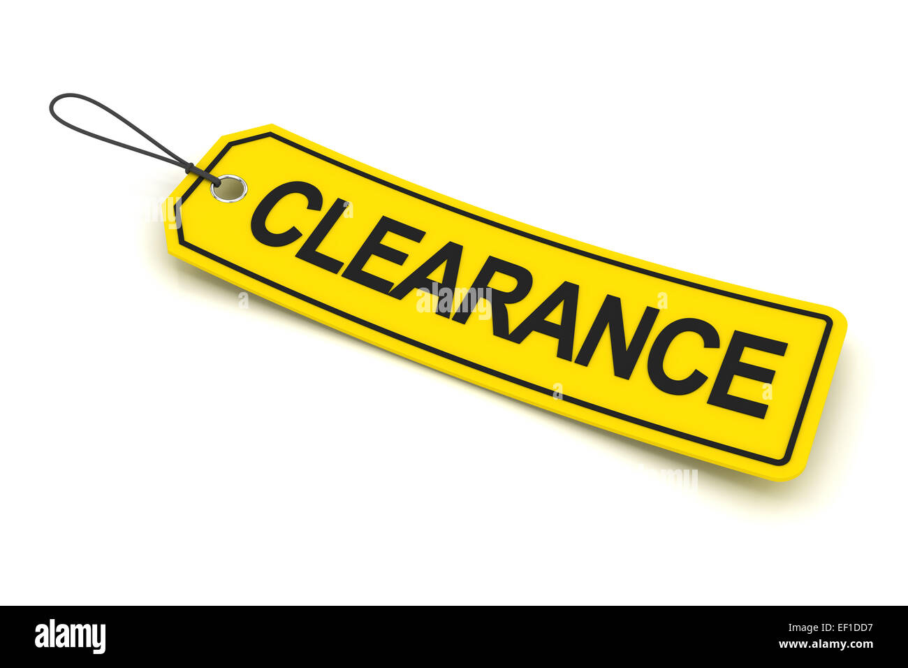 Clearance-Tag, 3d render Stockfoto