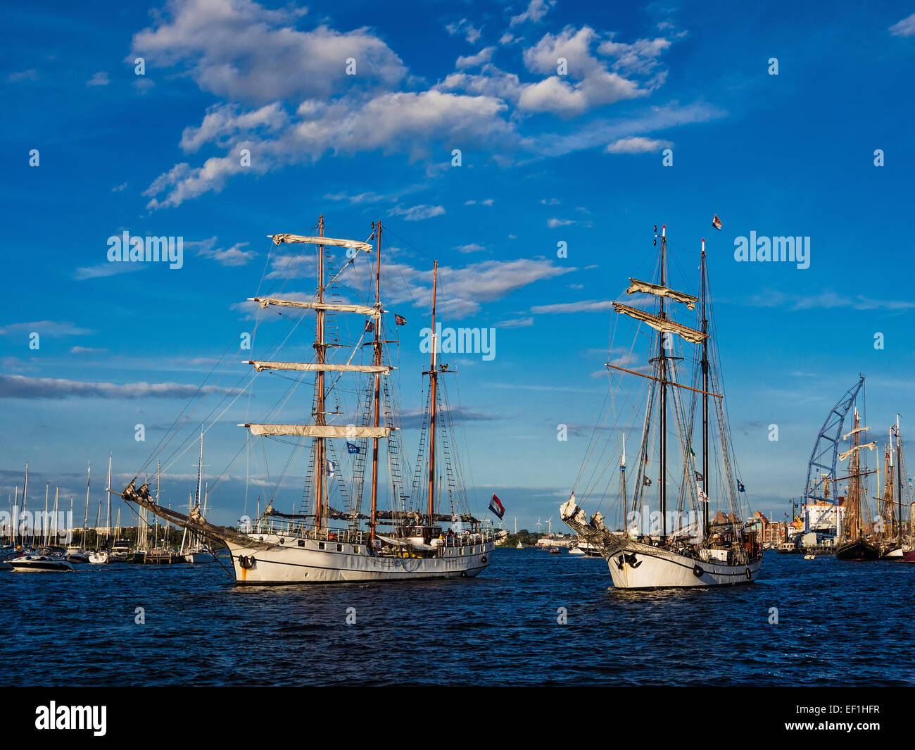 Segelschiff in Rostock (Deutschland) Stockfoto