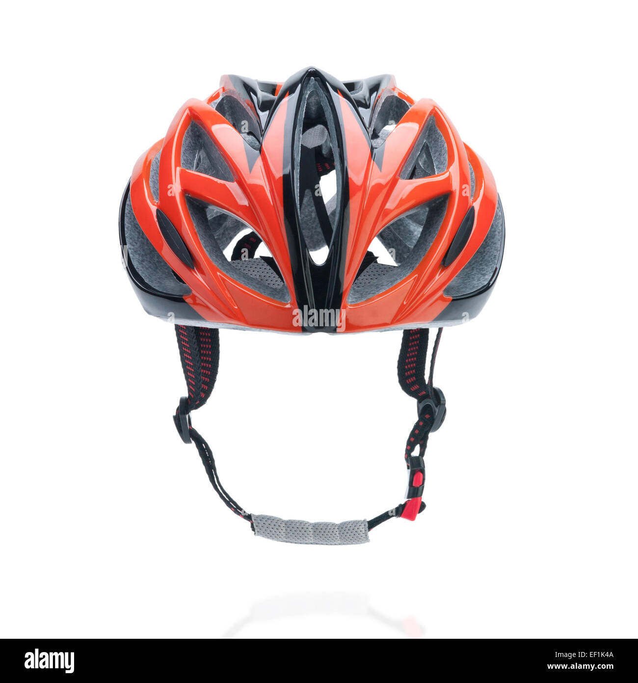 Fahrrad Mountain Bike Helm isoliert auf weiss Stockfoto