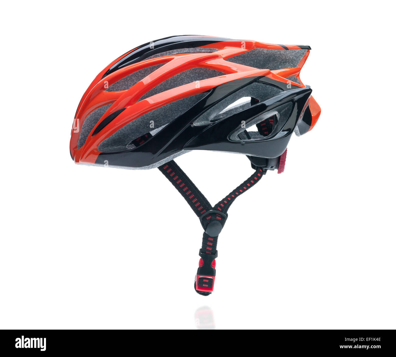Fahrrad Mountain Bike Helm isoliert auf weiss Stockfoto