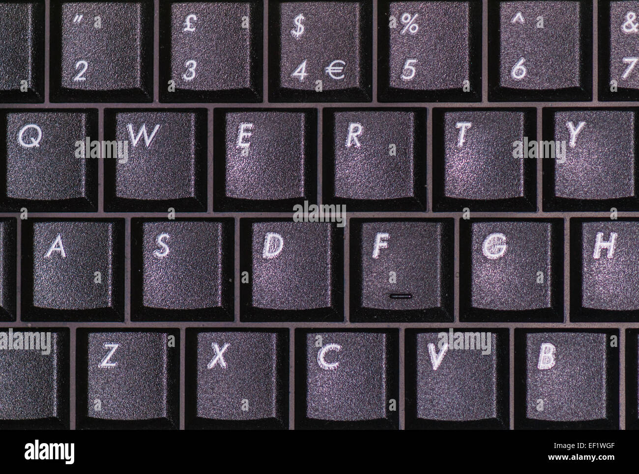 Makro, Nahaufnahme Foto einer Laptop-Tastatur Stockfoto