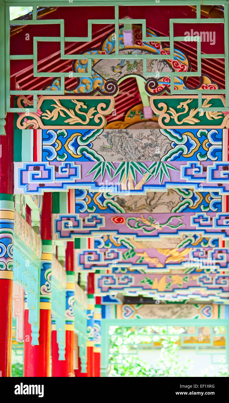Traditionelle chinesische Garten mit Teich Stockfotografie Alamy