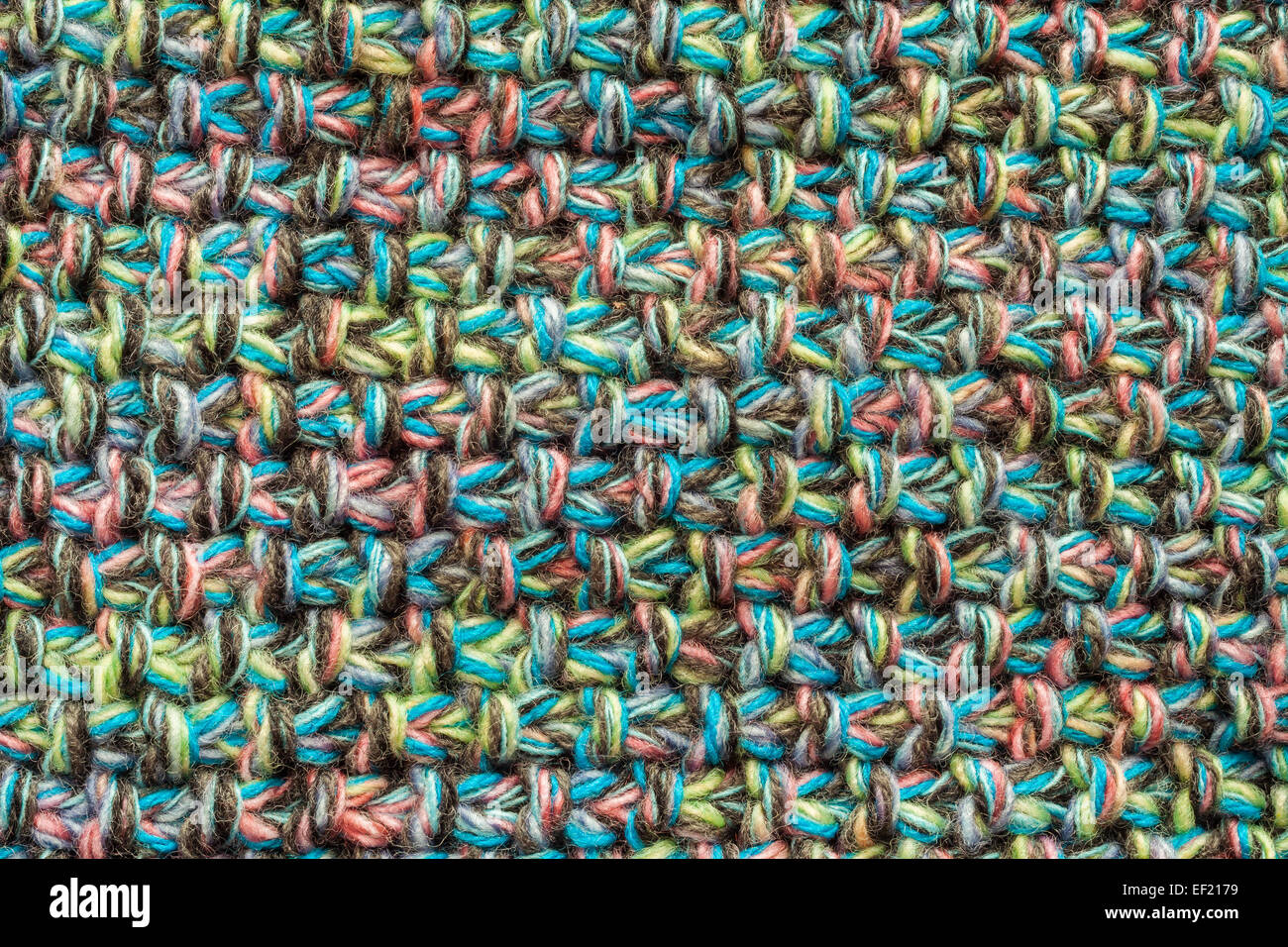 Gemischte Farbe Hintergrund von Wollgarne gestrickt Stockfoto