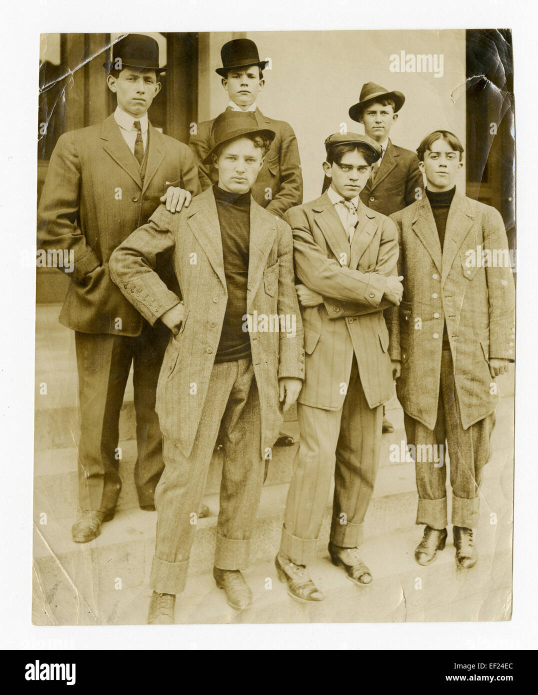 Einige der weißen Jungen, die Gefangenen wurden auf der Koppe-Farm in Texas Stockfoto