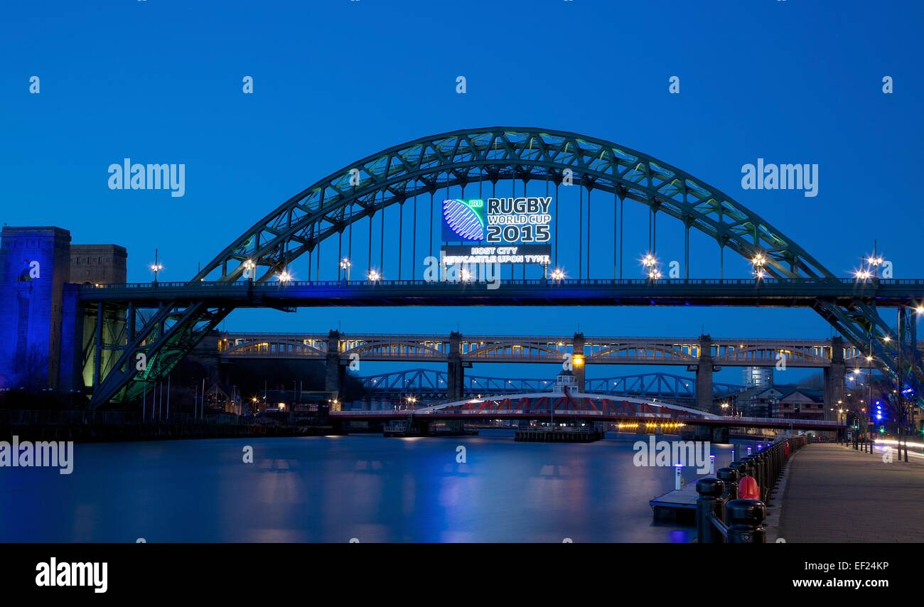 Newcastle ist eine Stadt Gastgeber für die Rugby-Weltmeisterschaft 2015 Stockfoto