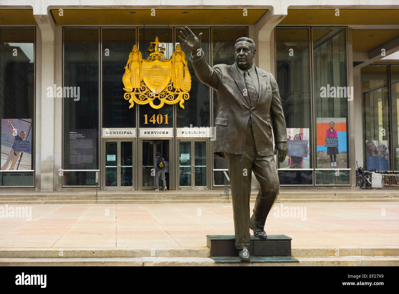 Bürgermeister Frank Rizzo Statue Philadelphia PA Stockfoto