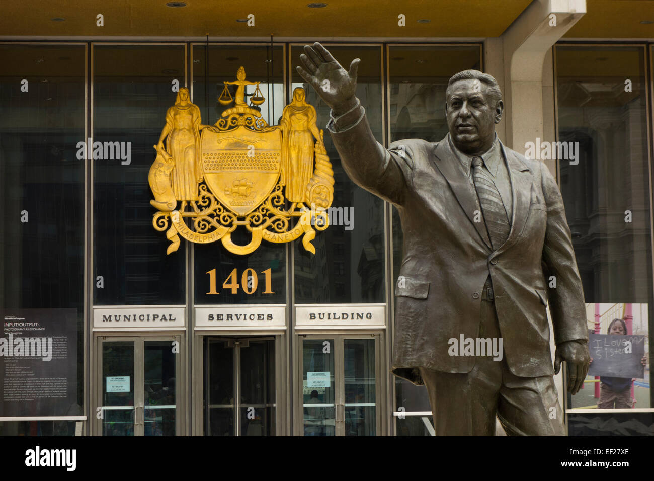 Bürgermeister Frank Rizzo Statue Philadelphia PA Stockfoto