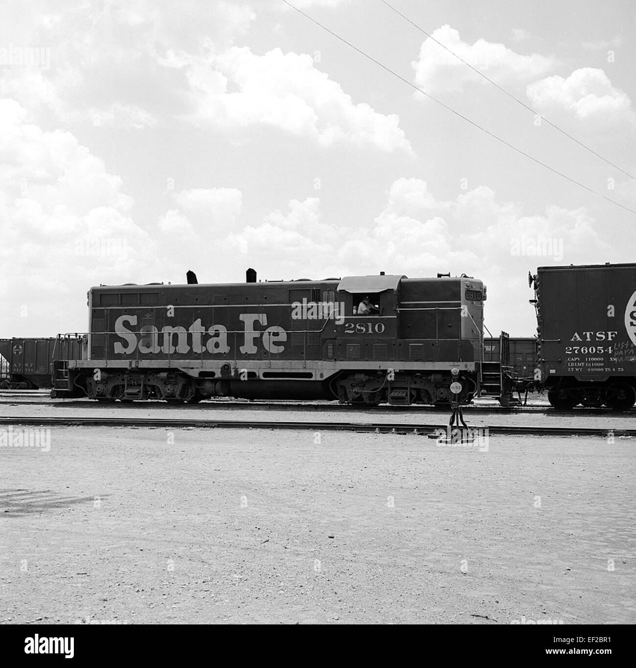 [Atchison, Topeka & Santa Fe Diesel Electric Road Switcher Lok Nr. 2810] Stockfoto