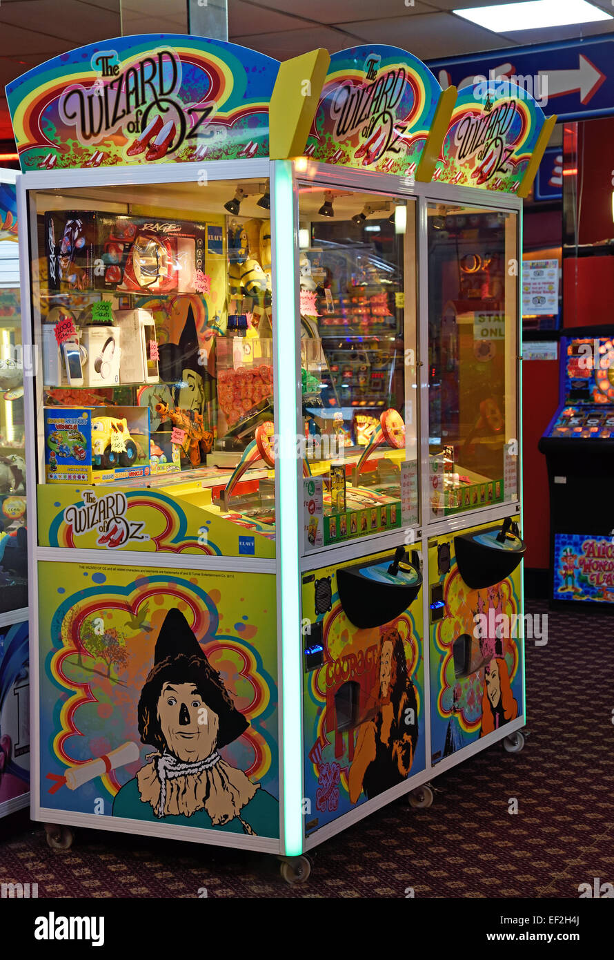 Zauberer von Oz-Maschine im Küstenort Spielhalle in Herne Bay, Kent. Stockfoto