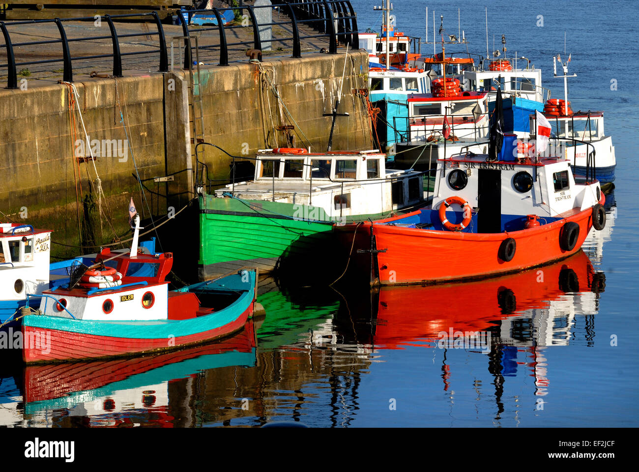 Angelboote/Fischerboote, Ouseburn Stockfoto