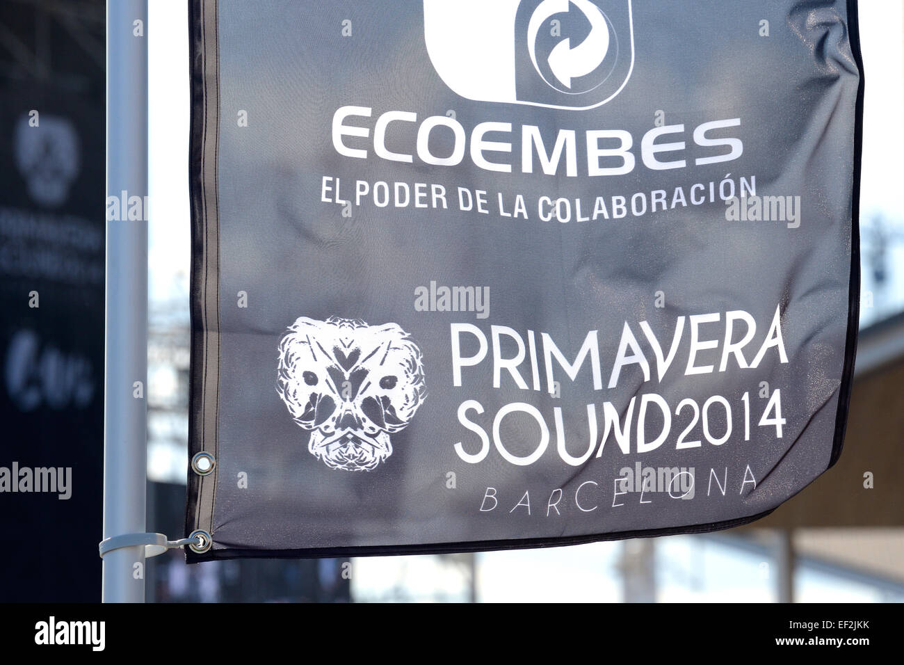 BARCELONA - 28 Mai: Eingang von Heineken Festival Primavera Sound 2014 (PS14) am 28. Mai 2014 in Barcelona, Spanien. Stockfoto