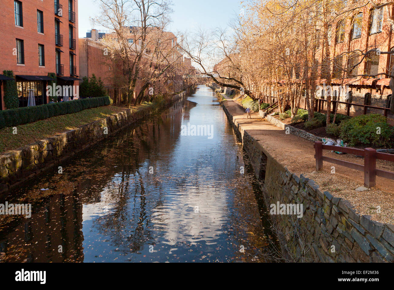 C&O Canal und Fußweg - Georgetown, Washington, DC, USA Stockfoto