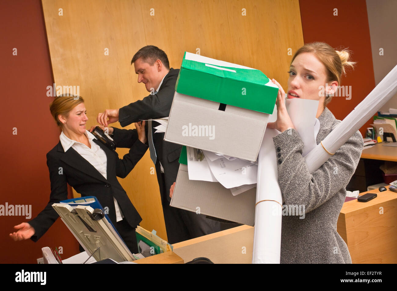 Chaotische Geschäftsstelle Stockfoto