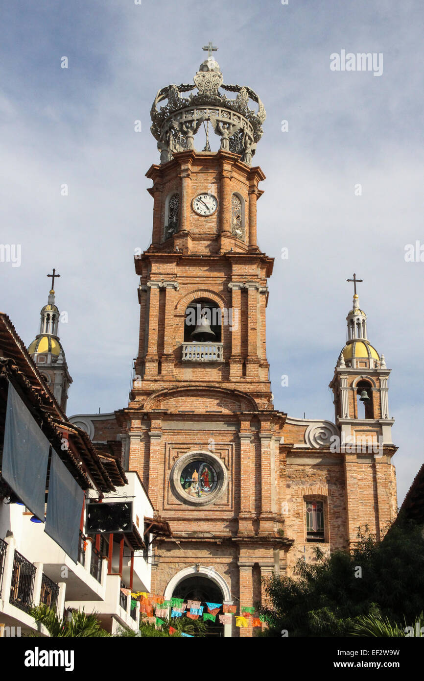 Unserer lieben Frau von Guadeloupe Kirche in der Altstadt von Puerto Vallarta. Stockfoto