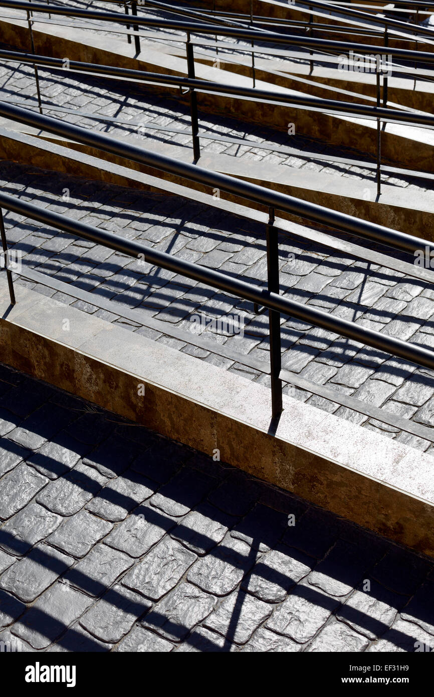 Handläufe an der Promenade in Costa Adeje, Teneriffa, Kanarische Inseln, Spanien. Stockfoto