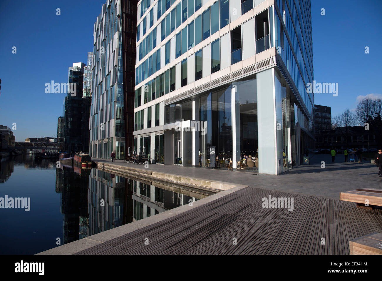 Paddington Basin neue Entwicklung Junction Regent und Grand Union Canal Stockfoto