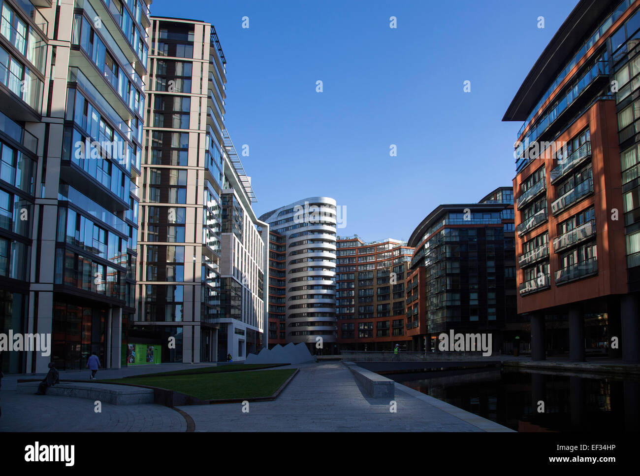 Paddington Basin neue Entwicklung Junction Regent und Grand Union Canal Stockfoto
